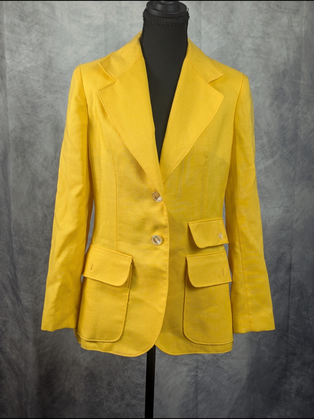 Women's Yellow Tailored Blazer Jacket